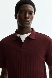 Slim-Fit Textured Jersey Polo Shirt