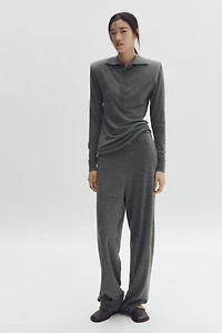 Wide-Leg Merino Wool Joggers