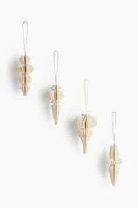 4-Pack Paper Ornaments