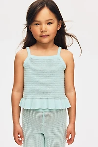 Cotton-Knit Strappy Top