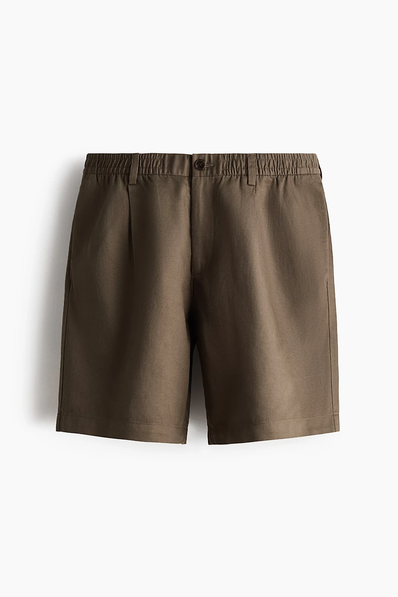 Relaxed-Fit Linen-Blend Shorts