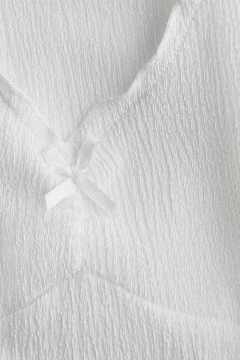 Crinkled Jersey Sleeveless Top