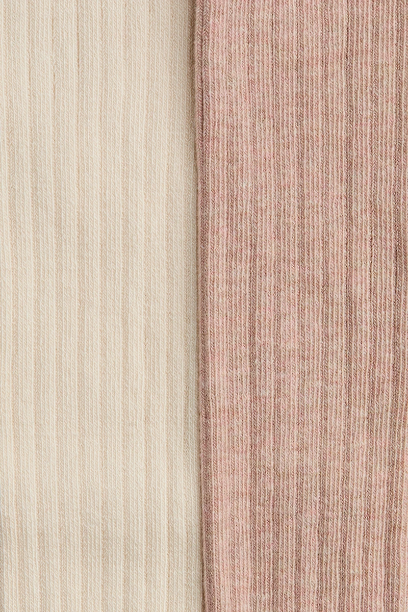 2-Pack Rib-Knit Tights