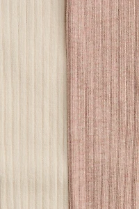 2-Pack Rib-Knit Tights