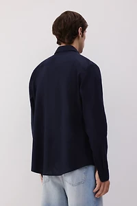 Regular-Fit Linen-Blend Shirt