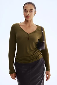 Haut en tricot côtelé