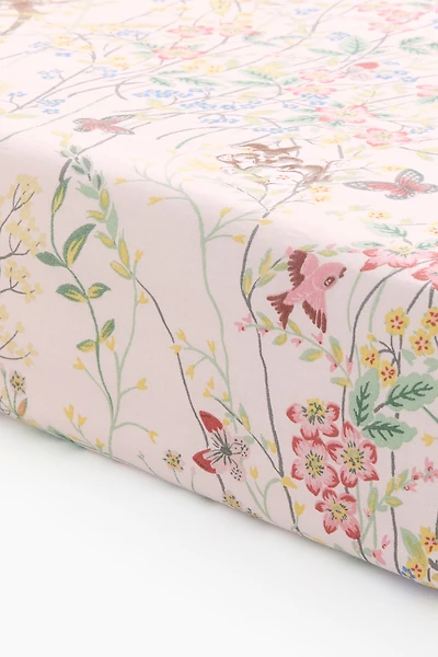 Patterned Cotton Fitted Sheet