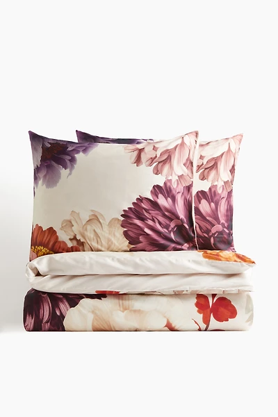 Cotton Sateen King/Queen Duvet Cover Set
