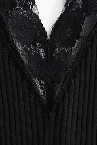 Lace-Trimmed Tank Top