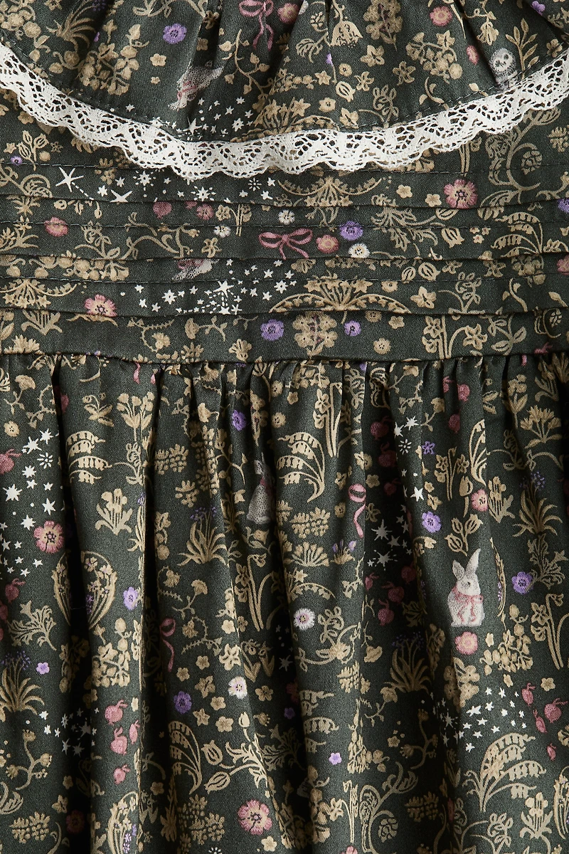 Floral-Print Cotton Dress