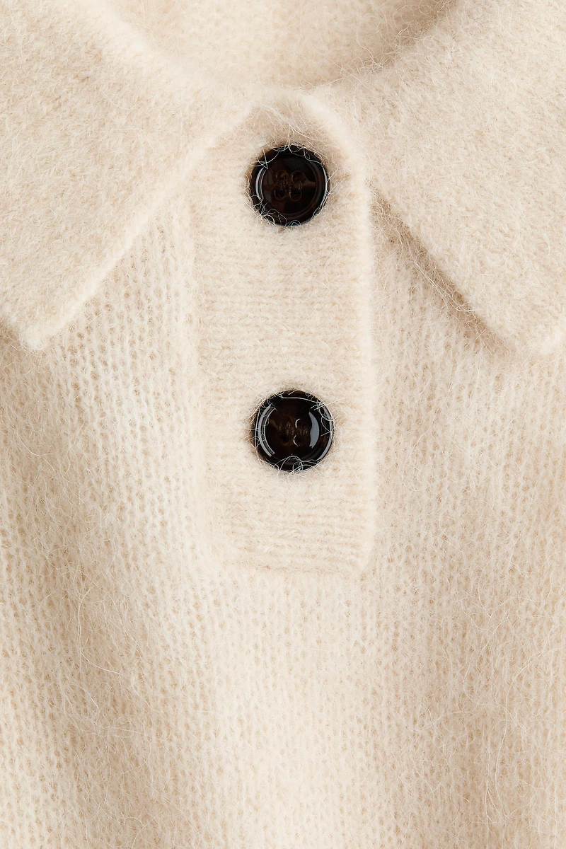 Alpaca-Blend Polo Shirt