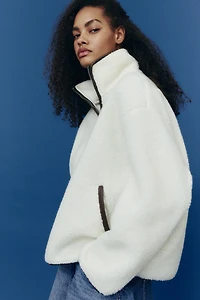 Half-Zip Teddy Fleece Sweatshirt