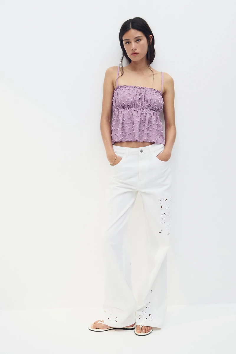 Textured Jersey Top