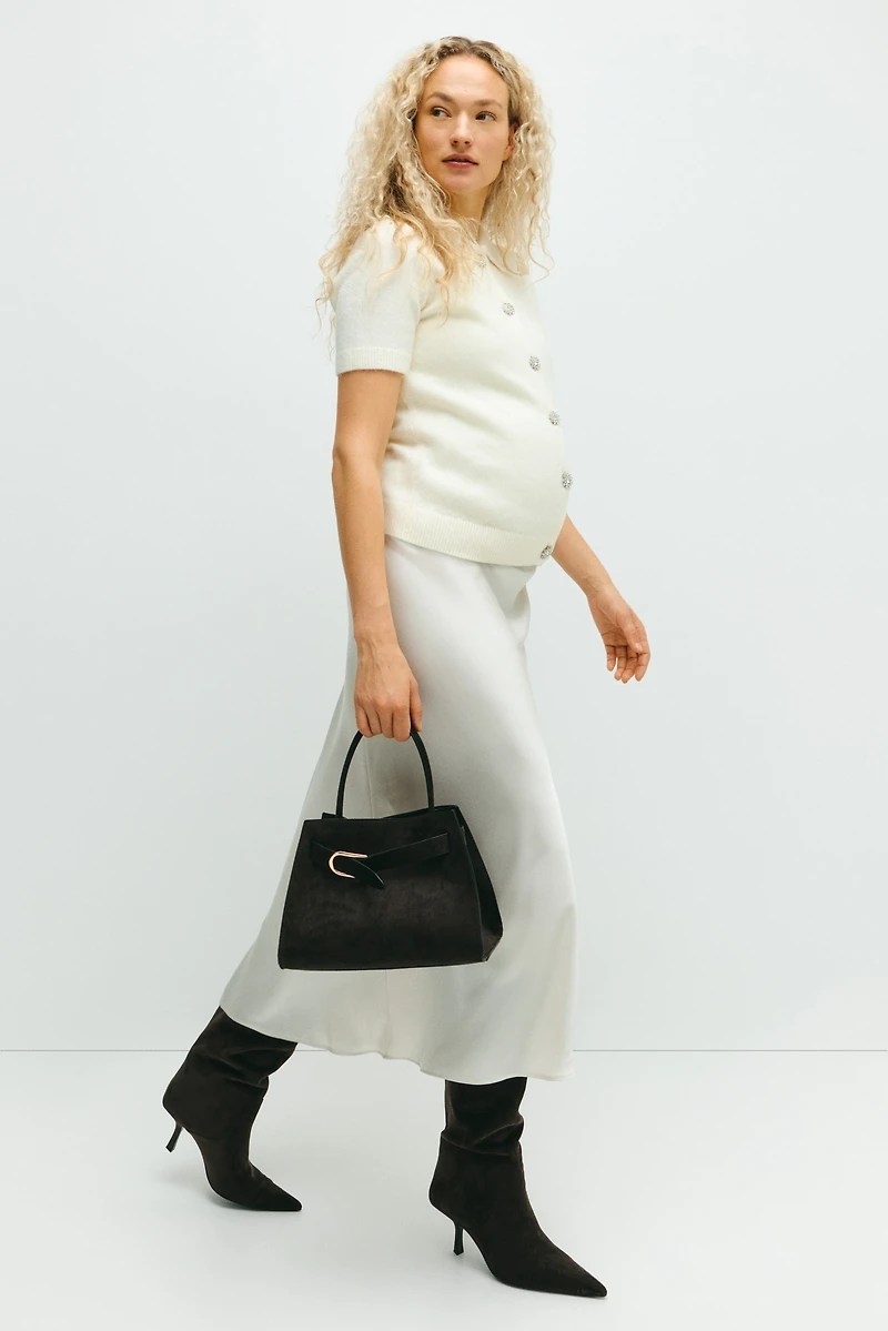 Gilet MAMA avec boutons à strass