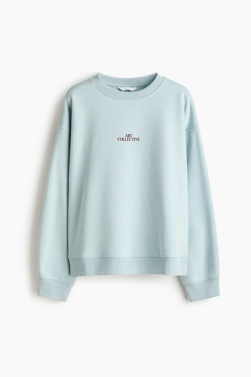 Sweatshirt with Text Motif