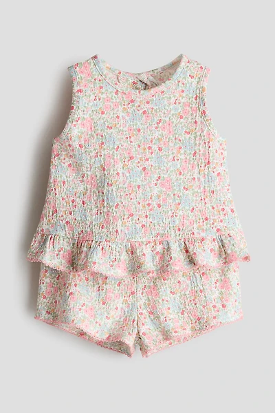 2-Piece Crinkled Cotton Set