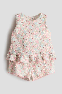 2-Piece Crinkled Cotton Set