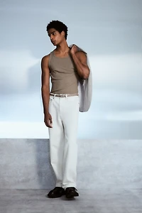 Slim-Fit Ribbed Tank Top