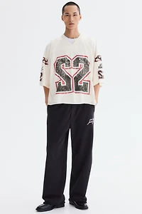 Oversized Printed Mesh T-Shirt