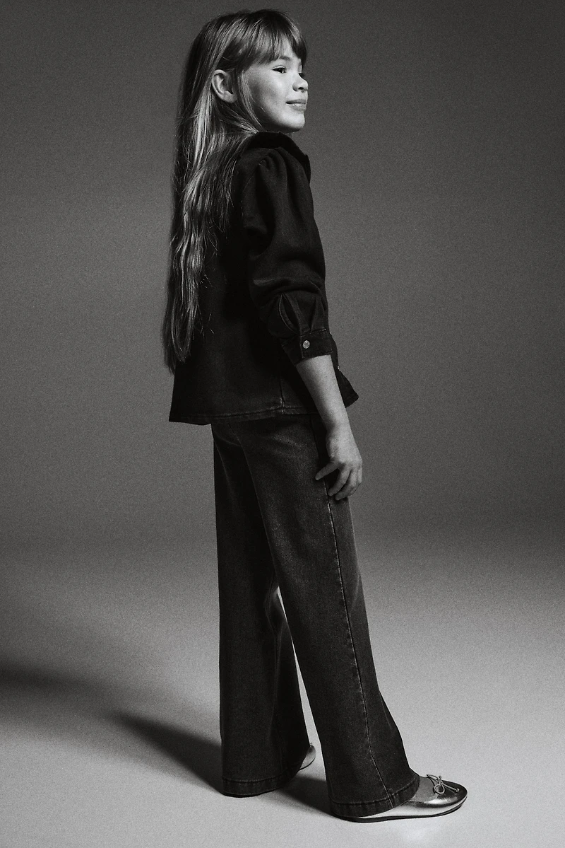 Wide Denim-look Pants