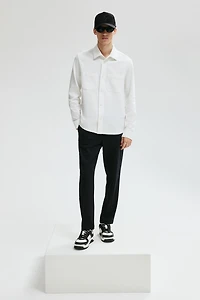 Regular Fit Textured Overshirt