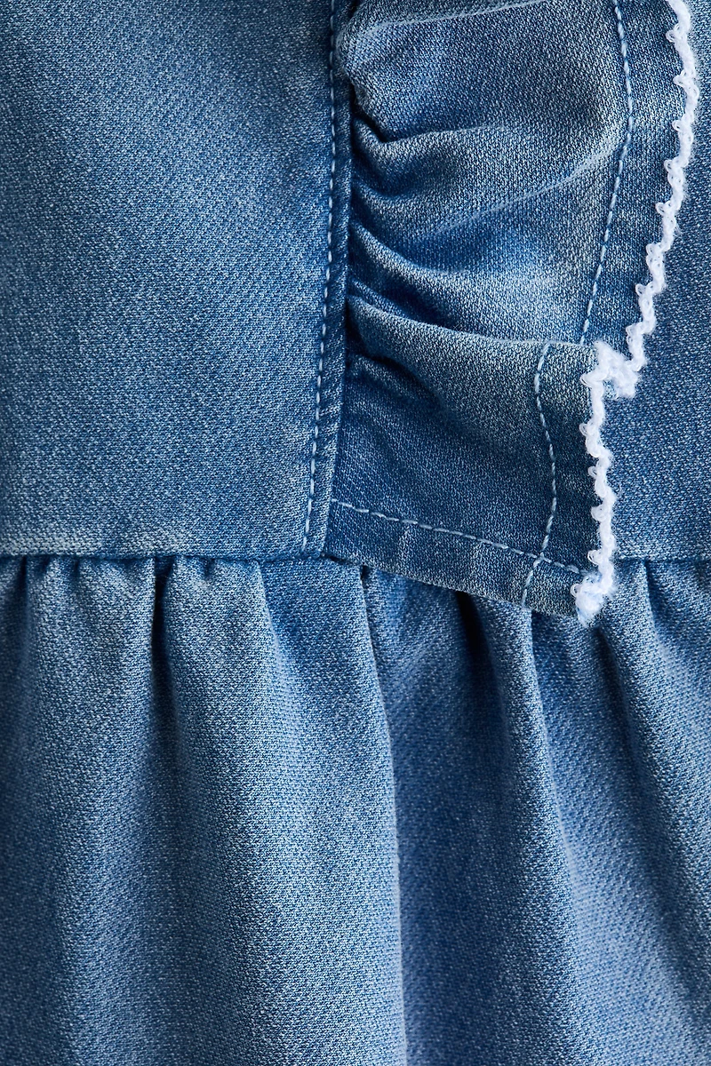 Robe à volants en molleton