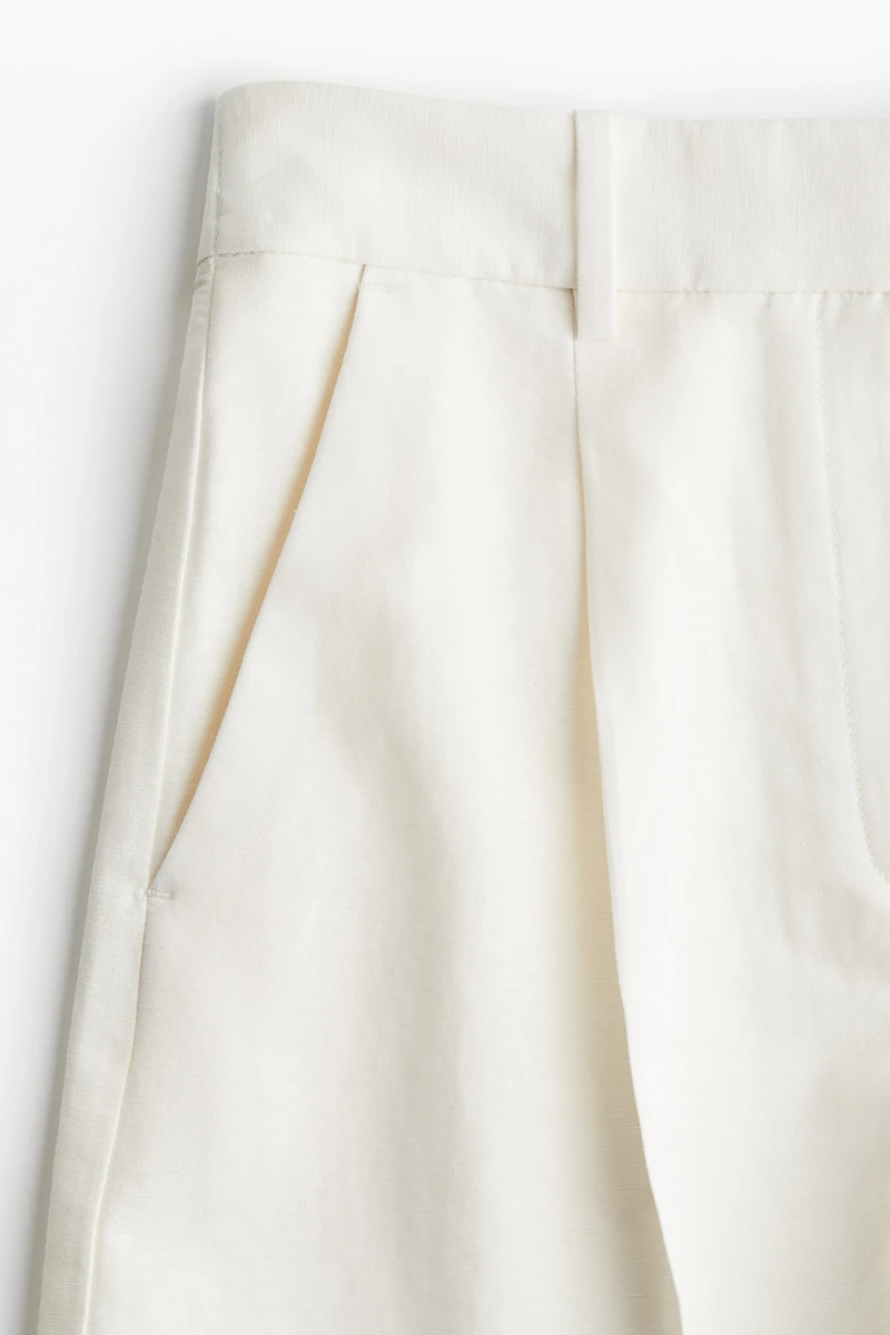 Linen-Blend Shorts