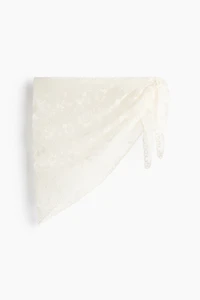 Embroidered Mesh Hip Scarf