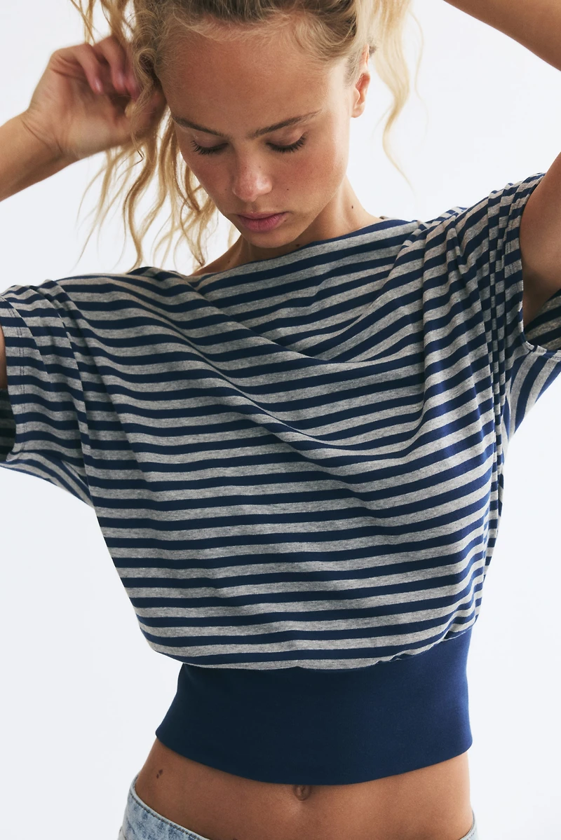Boat-Neck Cotton Top
