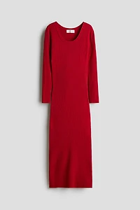 Robe en tricot côtelé