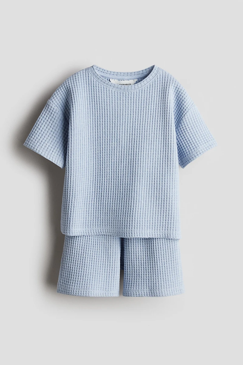 2-Piece Waffled Jersey Set