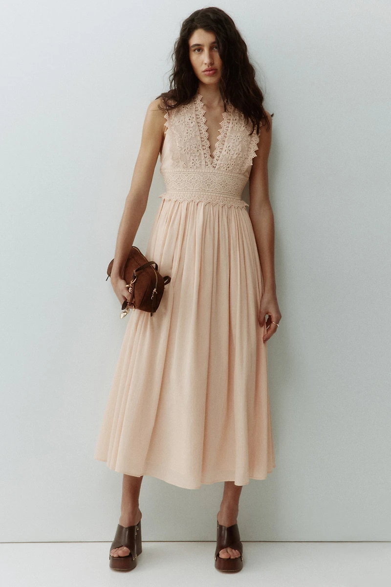 Lace-Bodice Dress