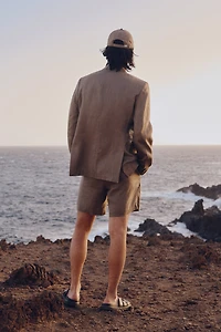 Regular-Fit Linen Shorts