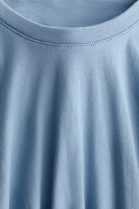 Bubble-Hem Cotton Top