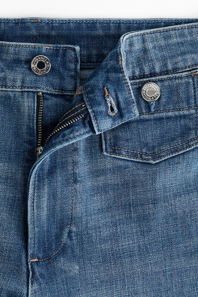 Wide High Waist Ankle Jeans