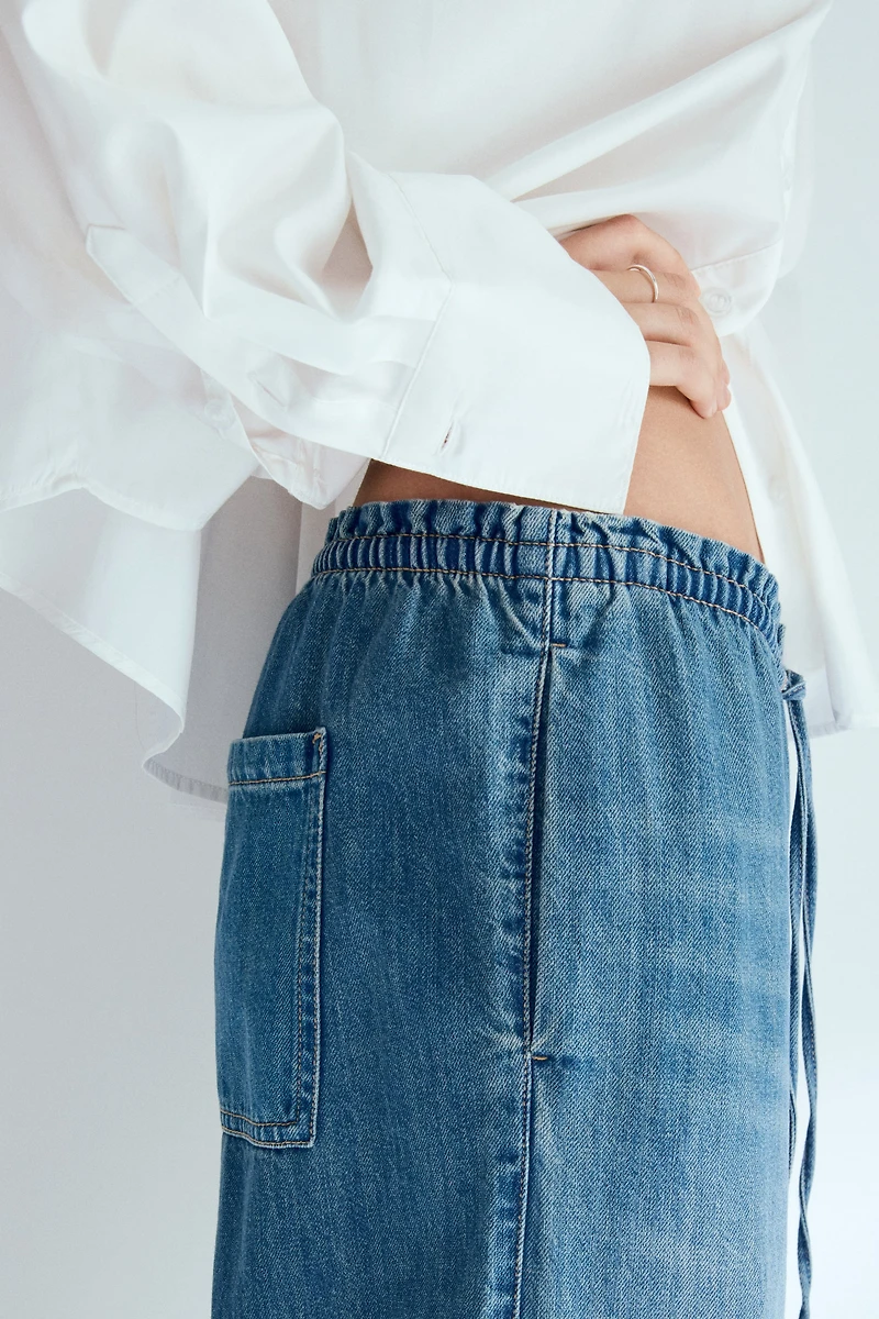 Denim Pull-On Pants