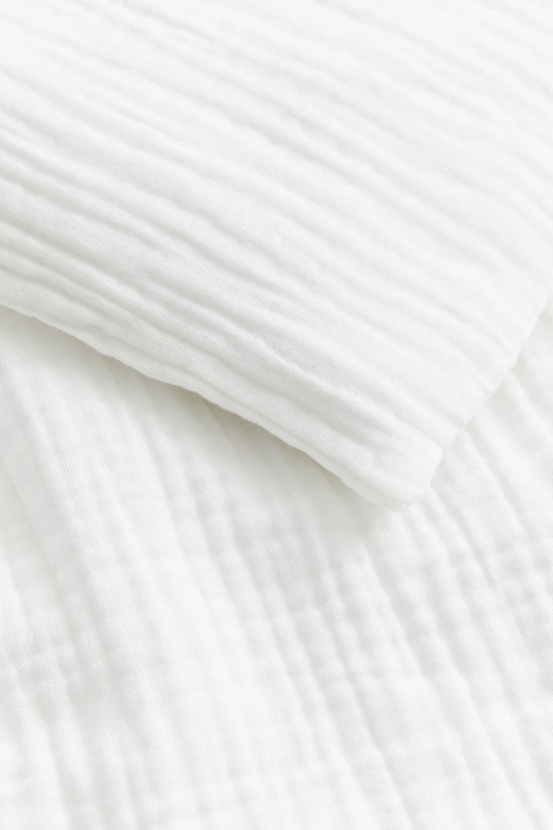 Muslin Crib Duvet Cover Set