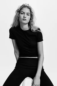 Rib-Knit Foldover-Waist Leggings