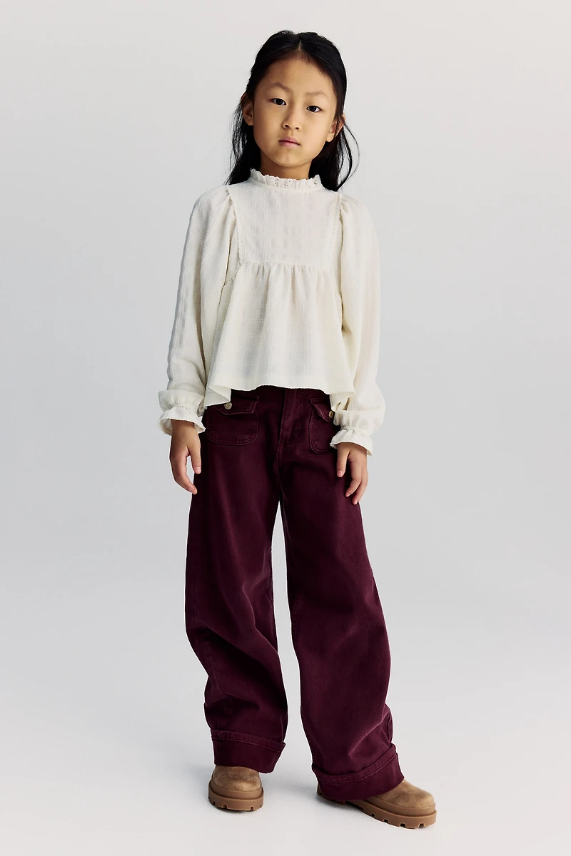 Jean à jambes larges