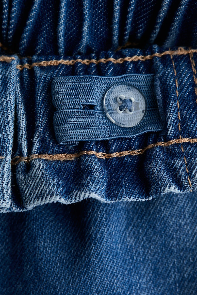 Wide Leg Paper-Bag Jeans