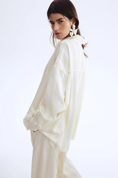 Oversized Dobby-Weave Shirt