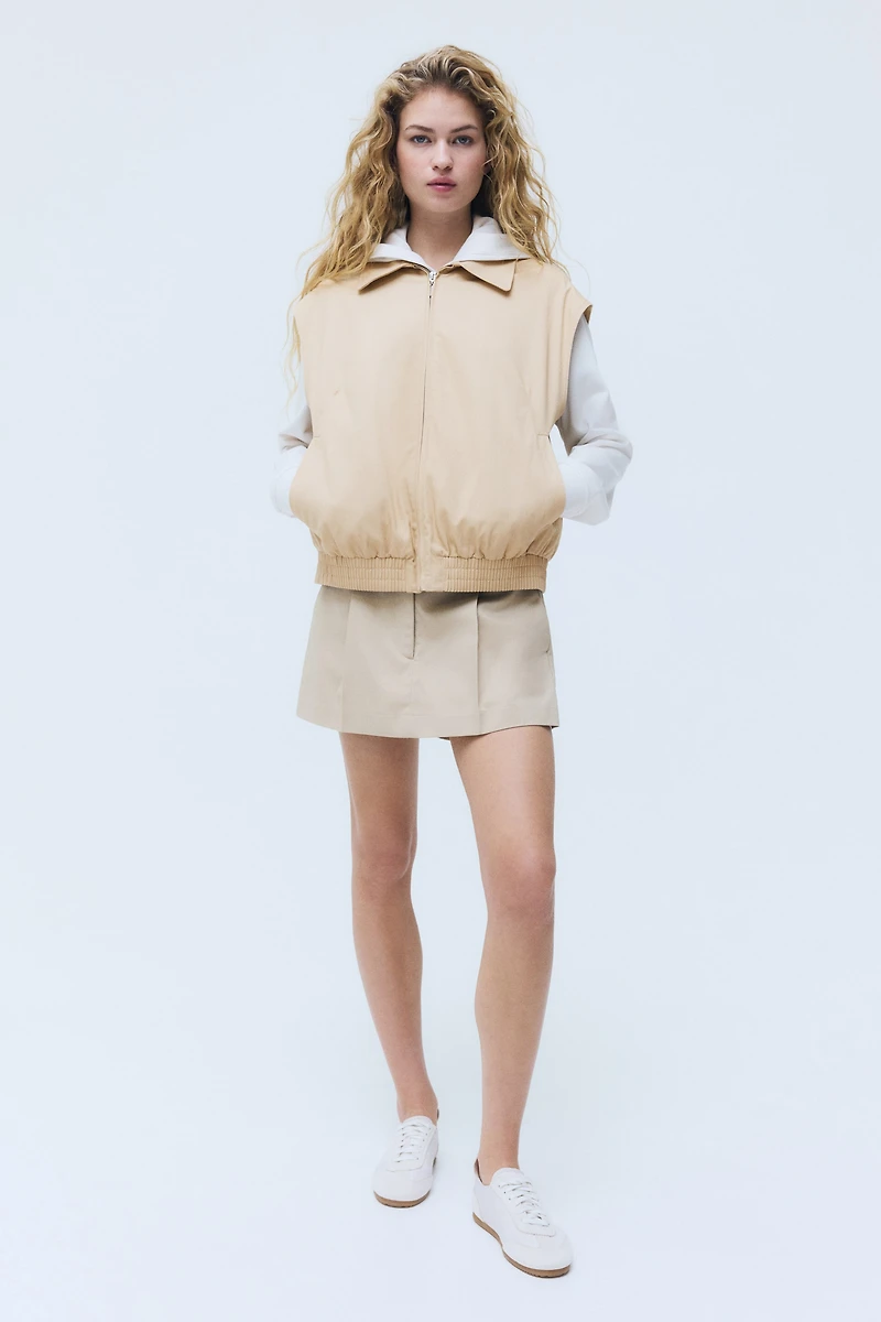 Cotton Vest with Collar