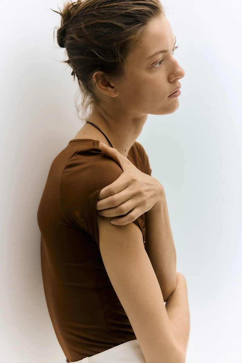 Scoop-Neck Thong Bodysuit