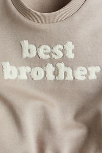 Sweatshirt with Terry Appliqués