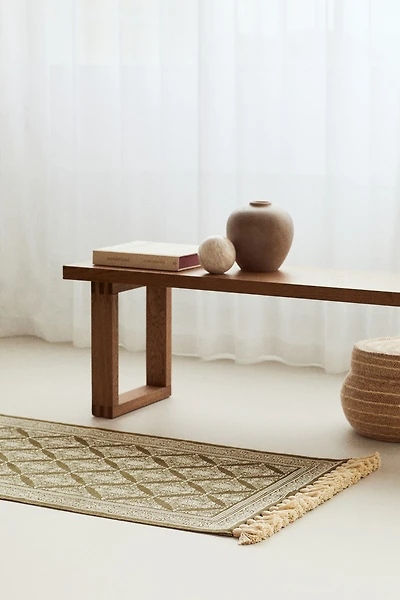 Patterned Rug with Fringe
