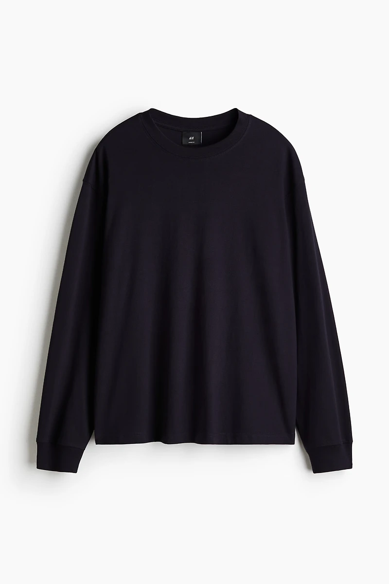Loose-Fit Long-Sleeved Jersey Shirt