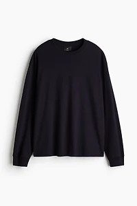 Loose-Fit Long-Sleeved Jersey Shirt