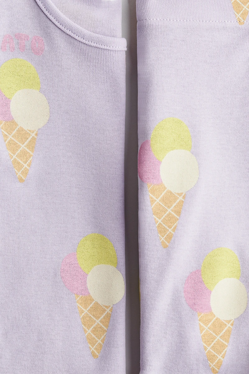 Snug Fit Printed Cotton Pajamas