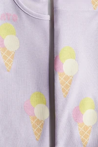 Snug Fit Printed Cotton Pajamas