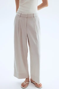 Pantalon large en lin mélangé